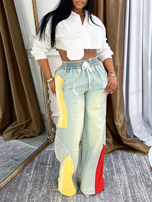 Morchique Colorblock Combo Jeans