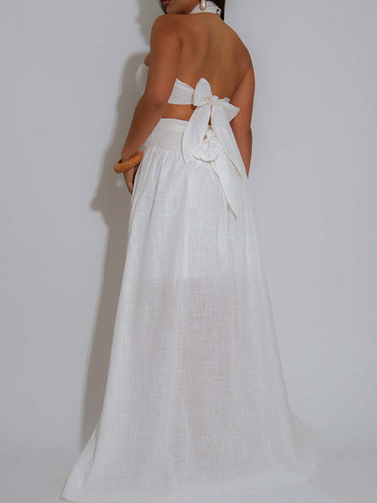 Halter Tied Top & Skirt Set