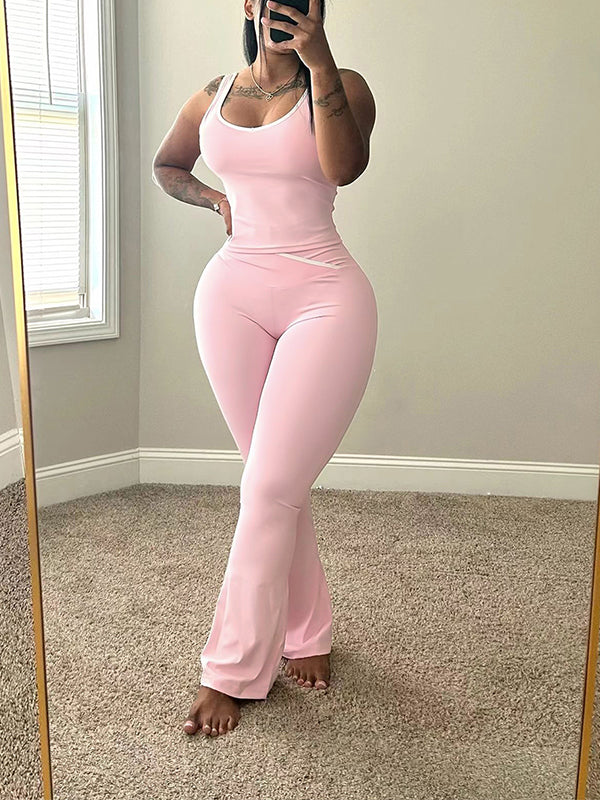 Piping Tank Top & Pants Set