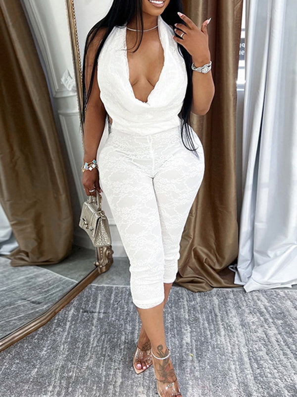 Lace Halter Jumpsuit