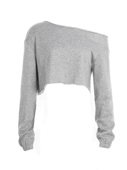 Solid Boat-Neck Sweatshirt