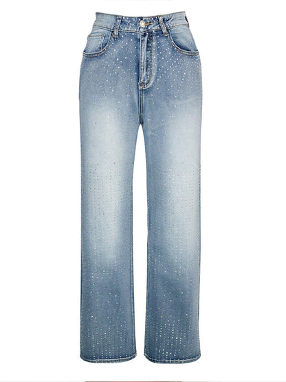 Studded Straight Jeans