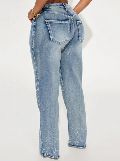 Studded Straight Jeans