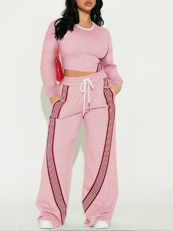 Side Stripe Pants Set