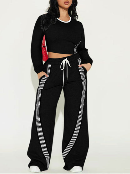 Side Stripe Pants Set
