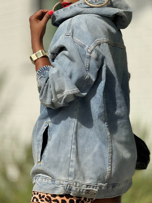 Morchique Denim Pullover Hoodie