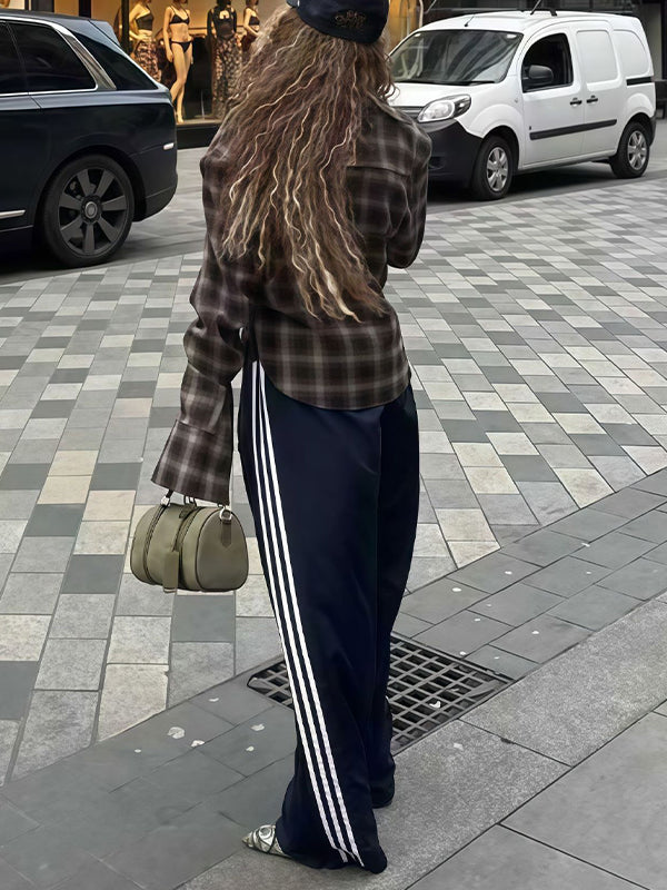 Plaid Asymmetric Shirt