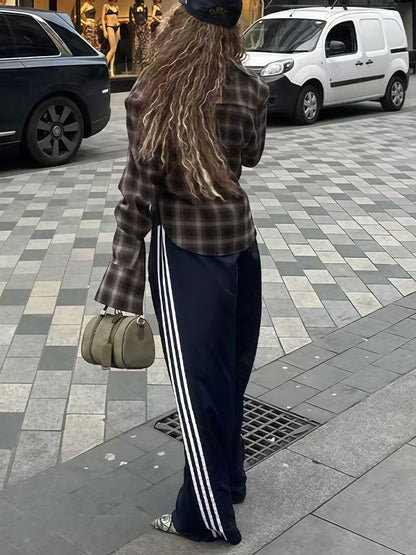 Plaid Asymmetric Shirt