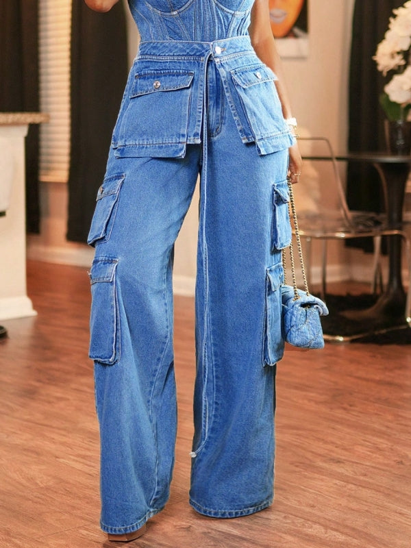 Wide Leg Cargo Jeans