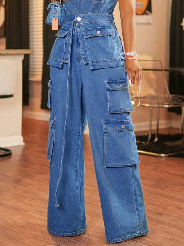Wide Leg Cargo Jeans