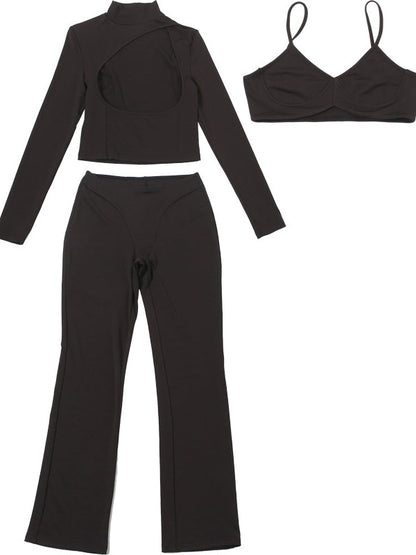 Mock-Neck Cutout 3PC Set