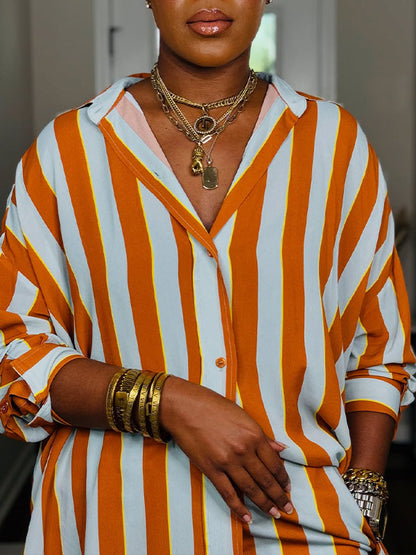 Stripe Tunic Shirt & Pants Set