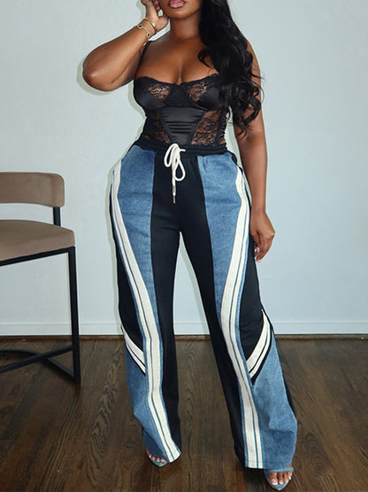 Colorblock Combo Pants