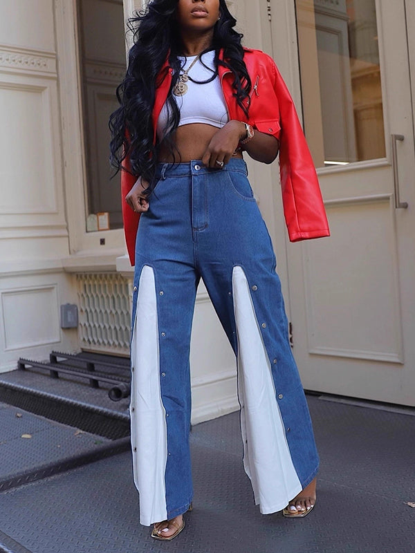 Two-Tone Combo Jeans