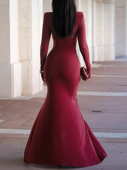 Cutout Side-Slit Maxi Dress