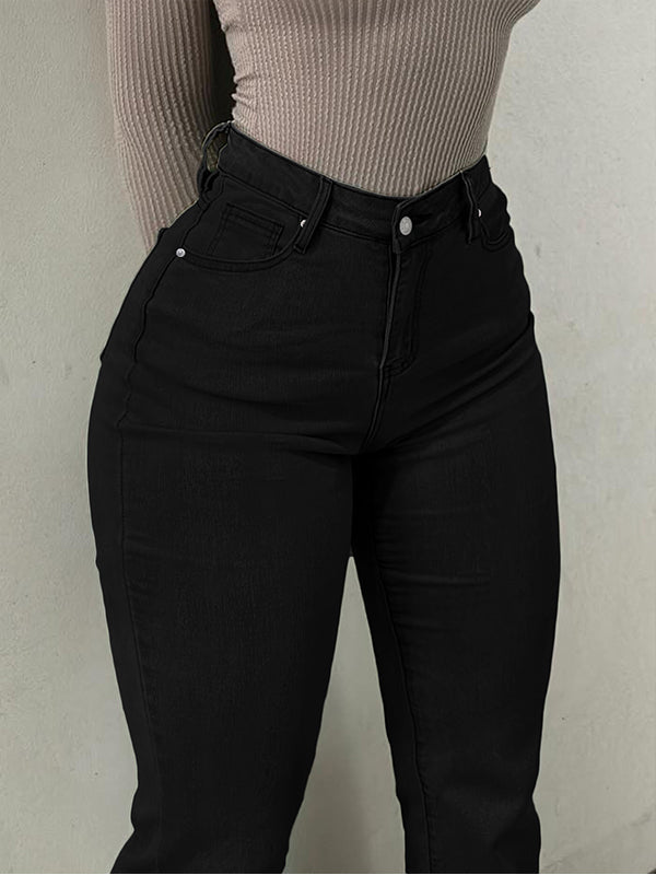High-Waist Flared Jeans