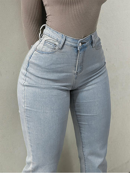 High-Waist Flared Jeans