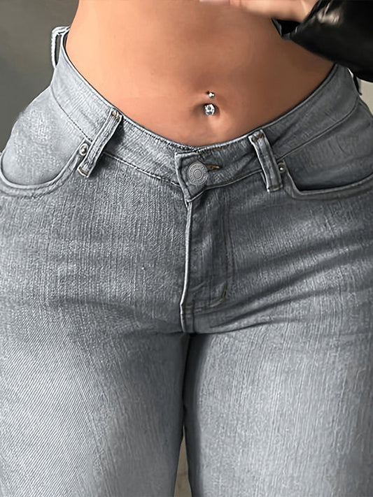 Printed Flared Jeans