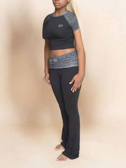 Leopard Combo Top & Pants Set