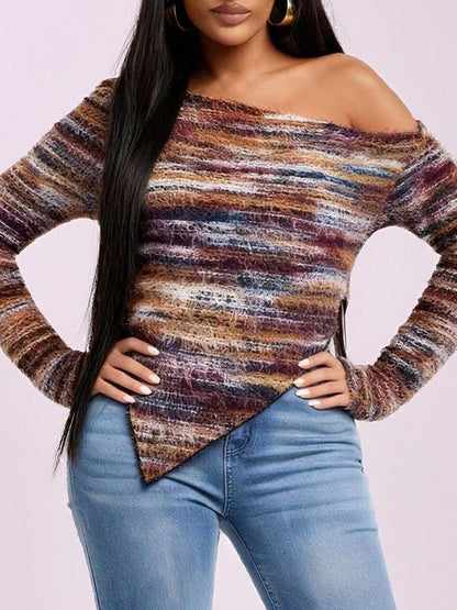 Stripe Boat-Neck Sweater