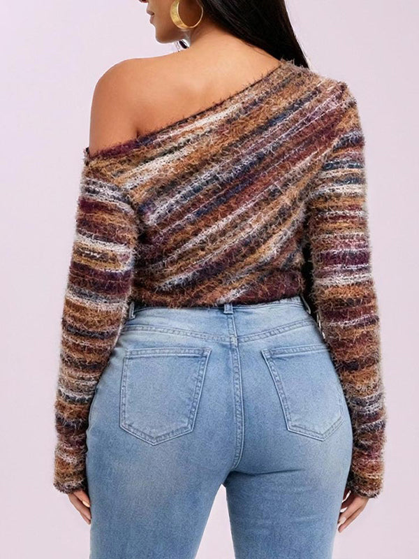 Stripe Boat-Neck Sweater