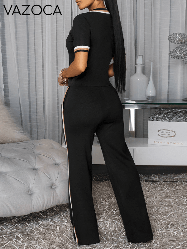 Stripe Top & Pants Set
