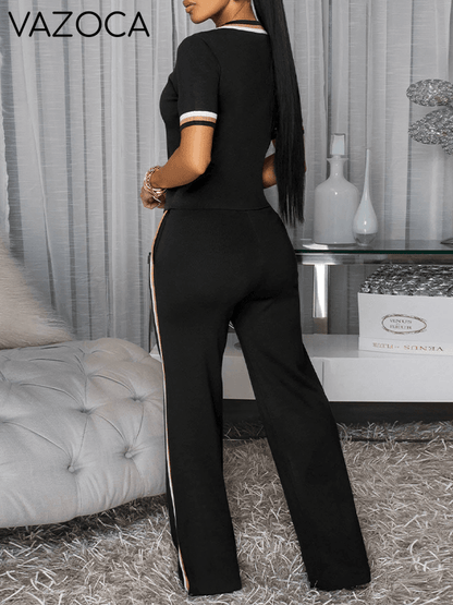 Stripe Top & Pants Set