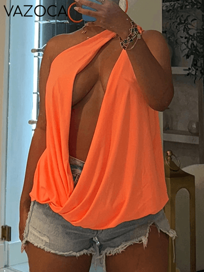 Cowl-Neck Sleeveless Top