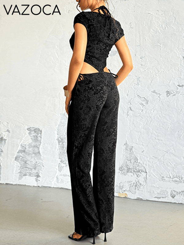 Halter Cutout Jumpsuit