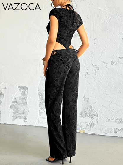 Halter Cutout Jumpsuit