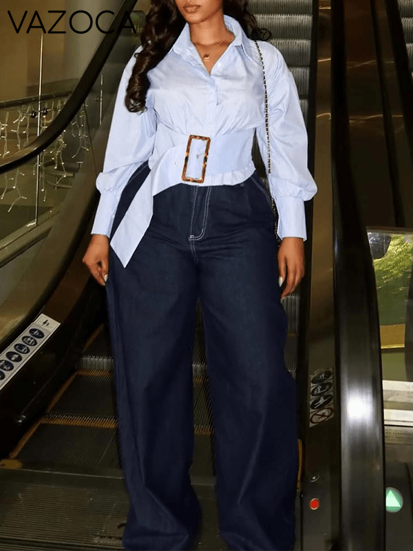 Stripe Belted Shirt
