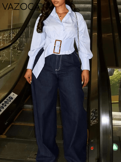 Stripe Belted Shirt