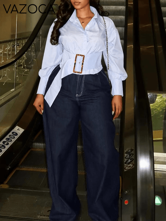 Stripe Belted Shirt