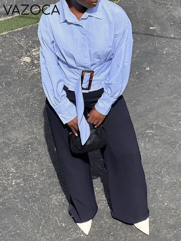 Stripe Belted Shirt