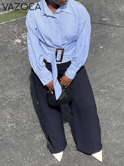 Stripe Belted Shirt