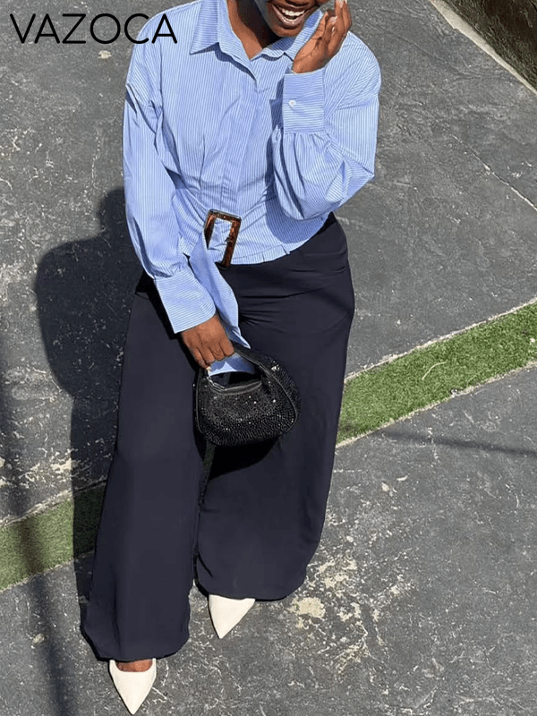 Stripe Belted Shirt