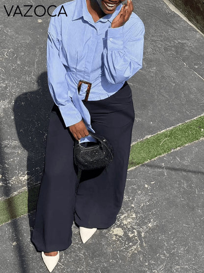 Stripe Belted Shirt