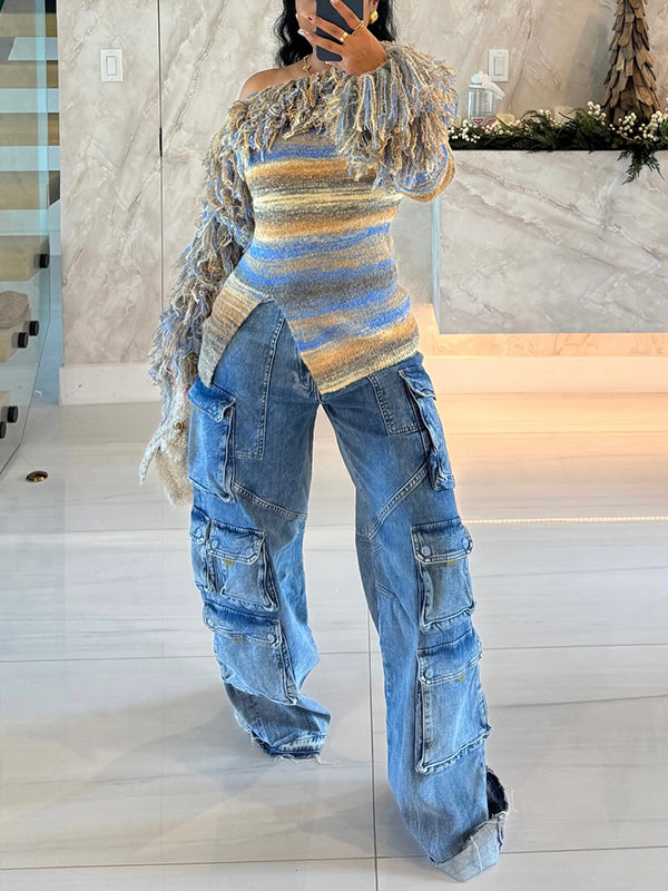 Fringe Off-Shoulder Top