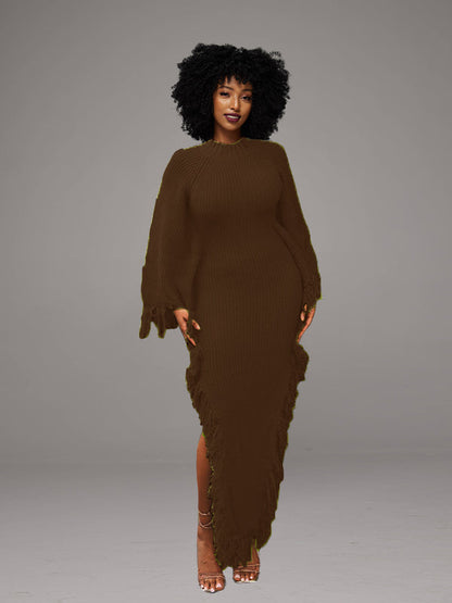 Fringe Knit Dress