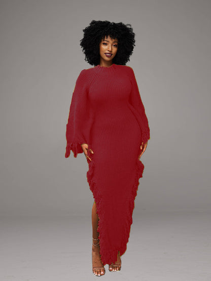 Fringe Knit Dress
