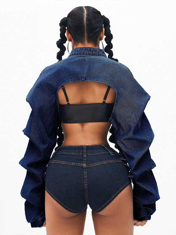 Denim Cropped Jacket