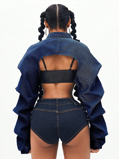 Denim Cropped Jacket