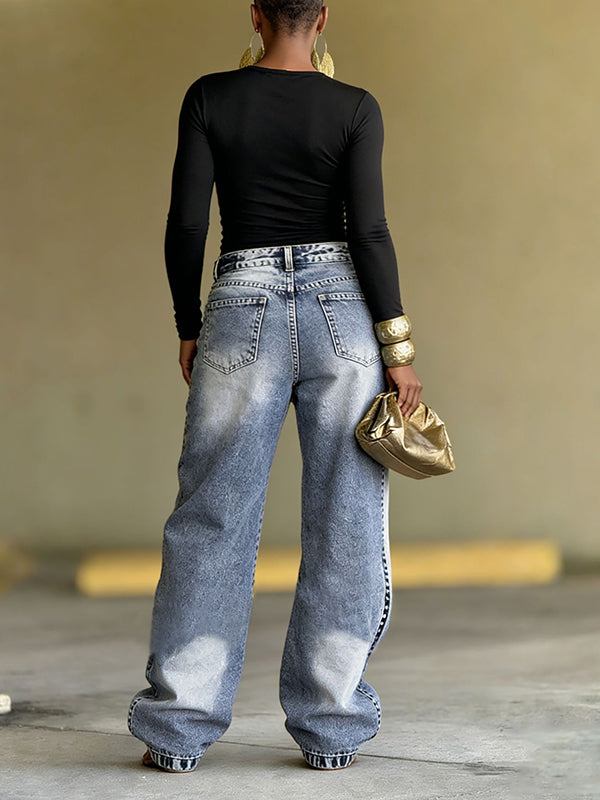 Asymmetric Overlap Jeans