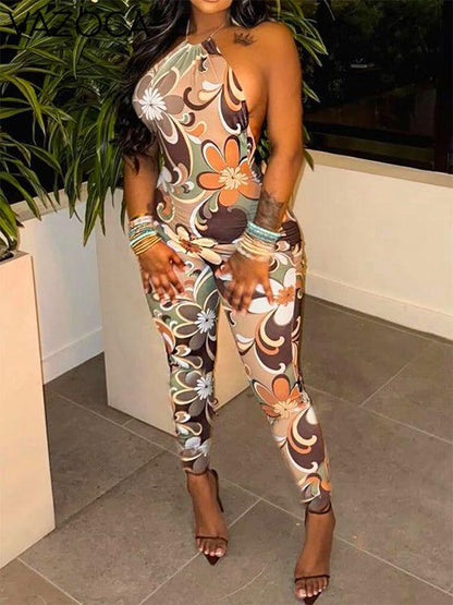 Floral Halter Jumpsuit