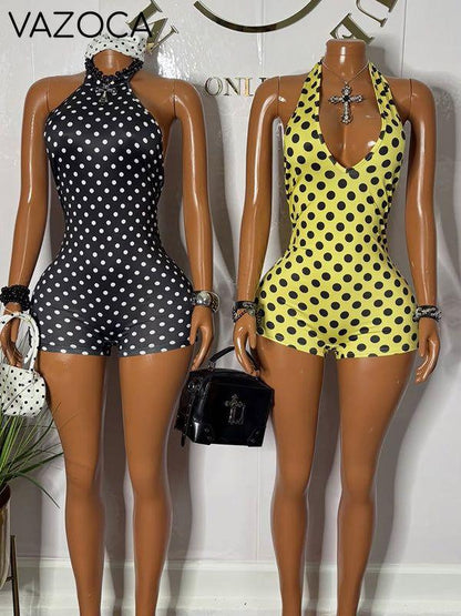 Dot Halter Romper