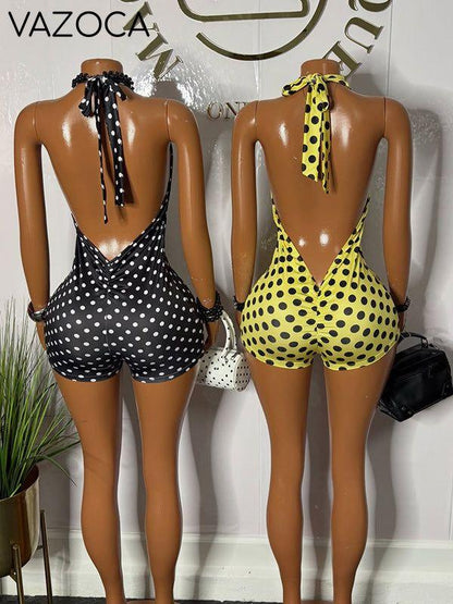 Dot Halter Romper