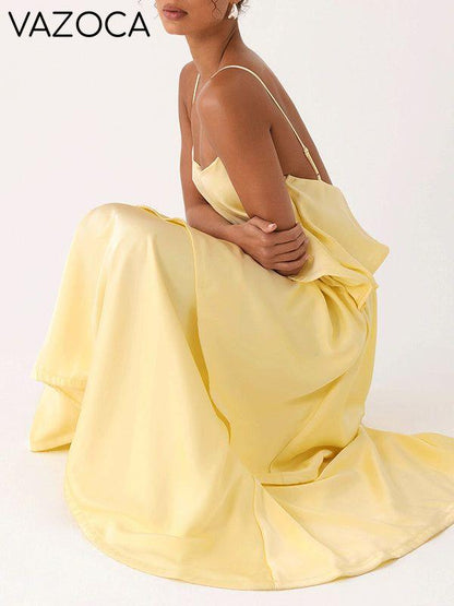 Solid Tiered Cami Dress