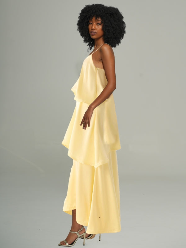 Solid Tiered Cami Dress