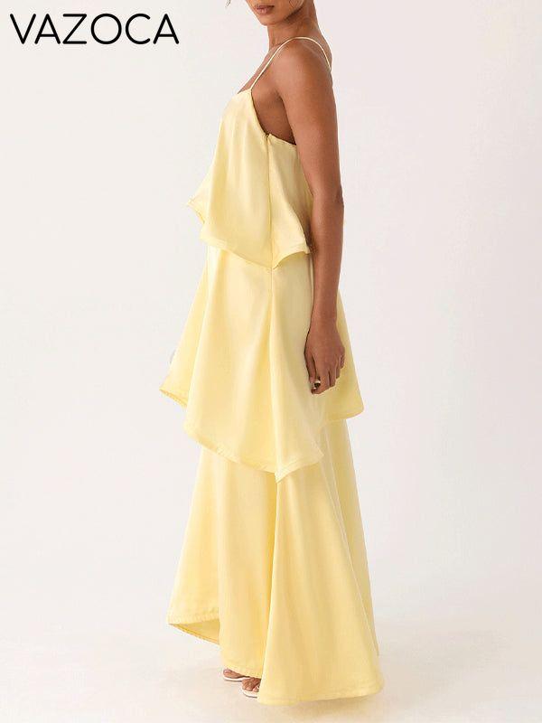 Solid Tiered Cami Dress