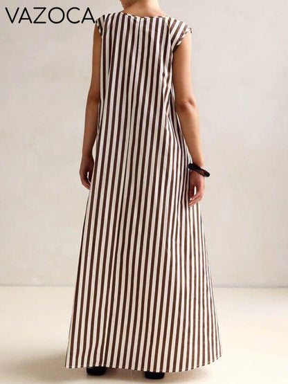 V-Neck Sleeveless Maxi Dress